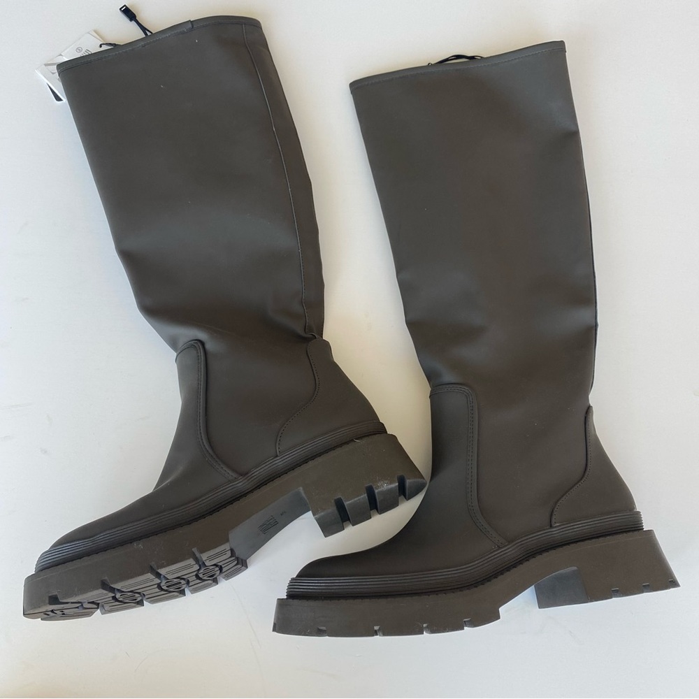NWT Zara Knee-High Rain Boots